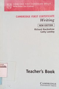 Image of Cambridge first certificate writing new edition