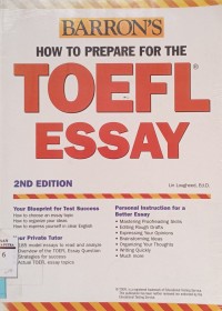 Image of Barron's : How to Prepare For The Toefl Essay 2nd Edition