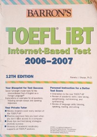Image of Toefl IBT : internet based test 2006-2007 (barons 12 ed)