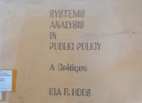 Image of System analysis in public policy : a critique
