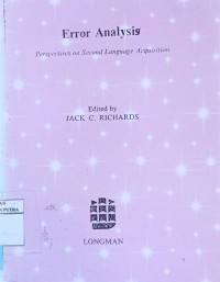 Image of Error analysis perspectives on second languange acquisition
