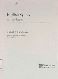 Image of English syntax : an introduction