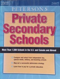 Image of Private secondary schools : more than 1500 schools in use and canada and abroad 2007