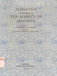 Image of Semantics an introduction to the science of meaning