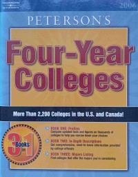 Image of Four-year colleges : moere than 2200 colleges in the US and canada (seri petersons)