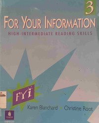 Image of For your information : High-intermediate reading skills 3