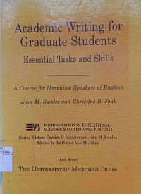 Image of Academic writing for graduate students : essential tasks and skills