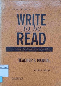 Image of Write to be read