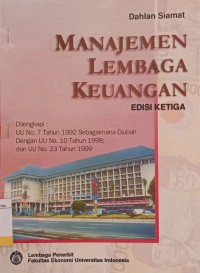 Image of Manajemen Lembaga Keuangan Ed.3