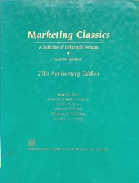 Image of Marketing Classics : A Selection Of Influential Articles Ed.8