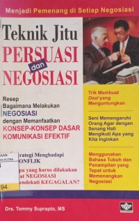 Image of Teknik Jitu Persuasi dan Negosisasi