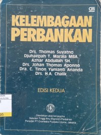Image of Kelembagaan Perbankan Ed.2