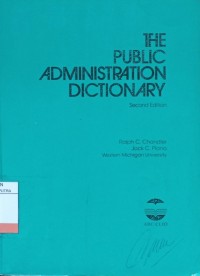 Image of The Public Administration Dictionary Ed.2
