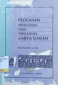 Image of Pedoman Penelitian dan Penulisan Karya Ilmiah