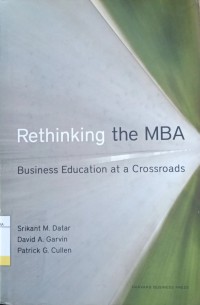 Image of Rethinking the MBA : Business Education at a Crossroads