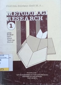 Image of Metodologi Research 1 : Untuk Penulisan Paper, Skripsi, Thesis dan Disertasi