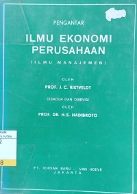 Image of Pengantar Ilmu Ekonomi Perusahaan : Ilmu Manajemen