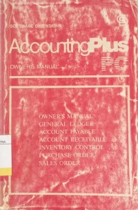 Image of Accounting Plus PC Owner's Manual