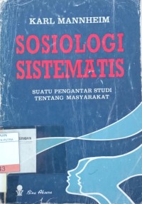 Image of Sosiologi Sistematis : Suatu Pengantar Studi Tentang Masyarakat