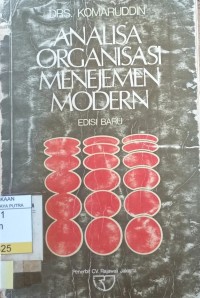 Image of Analisa Organisasi Menejemen Modern Ed.Baru