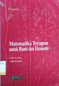 Image of Matematika Terapan Untuk Bisnis dan Ekonomi